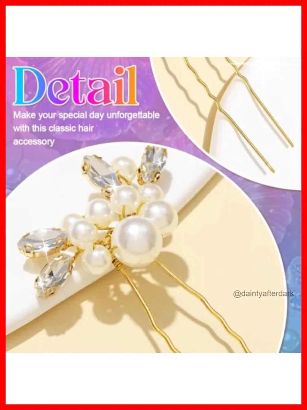 Pearl Bride Wedding Hair Pins Gold Rhinestone Bridal Hair Pieces Prom Hair
